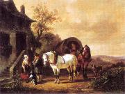 Waiting before the inn Wouterus Verschuur